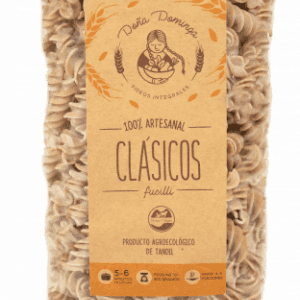 FIDEOS -CLASICO-FUSILLI  INTEGRAL-DOÑA DOMINGA X 400GR -AGROECOLOGICO-