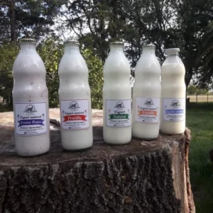 YOGURT ENTERO SABORIZADO CANELA X LITRO ENVASE DE VIDRIO- LOS CEREZOS-